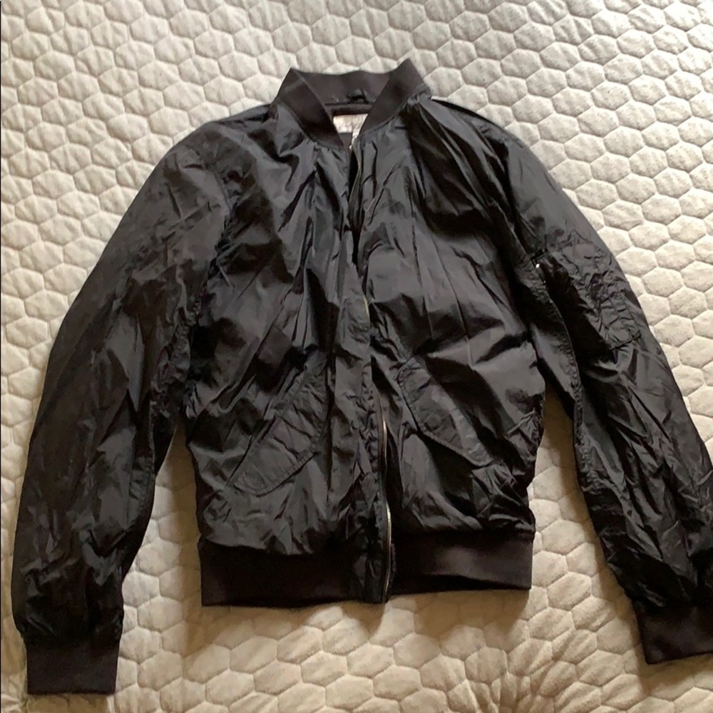 Black H&M bomber jacket